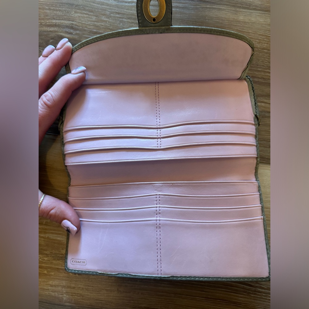 Vintage Coach Legacy Women’s Wallet Moss - Picture 4 of 7